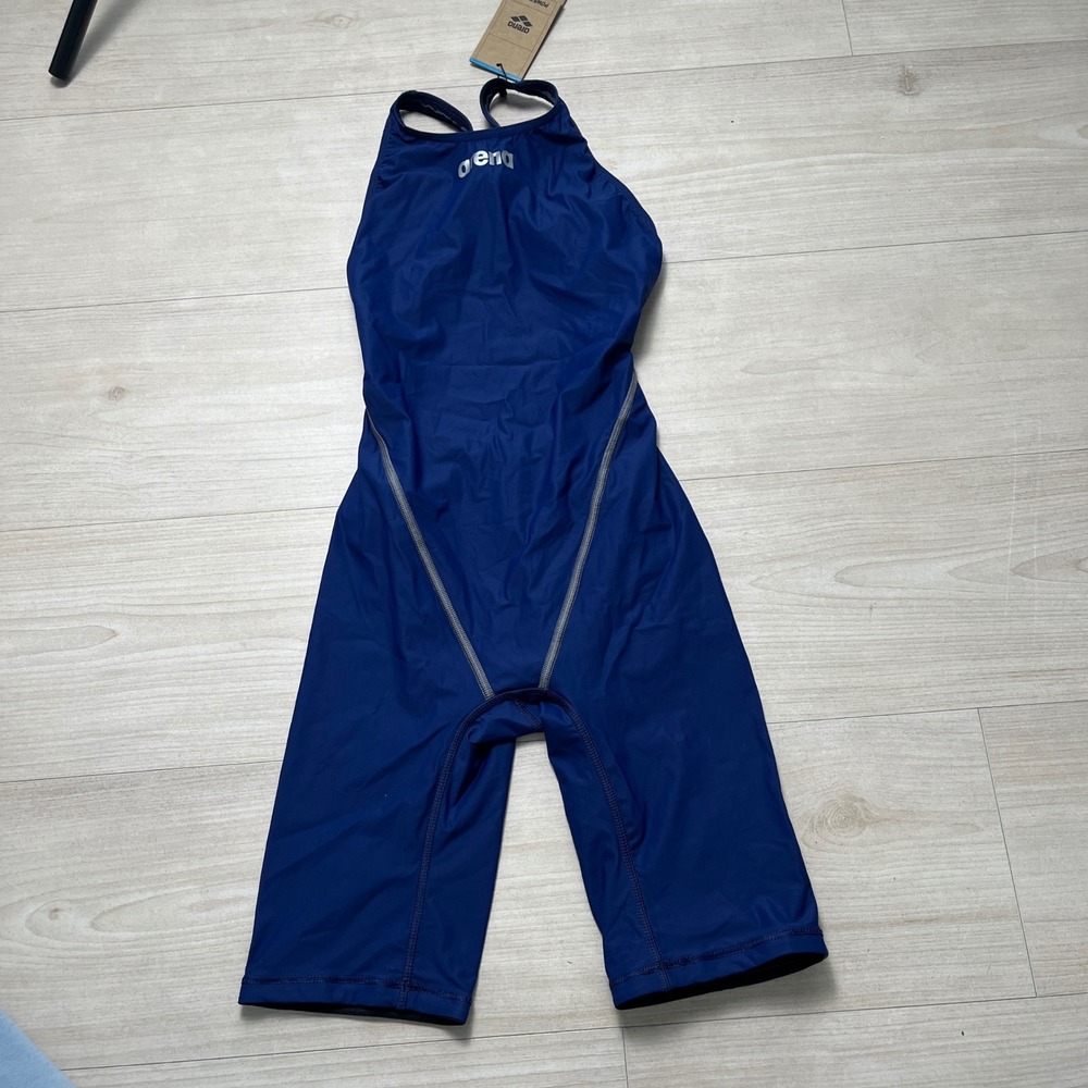 Arena Powerskin ST Next Open Back Kneeskin Navy Racing Swimsuit US 30